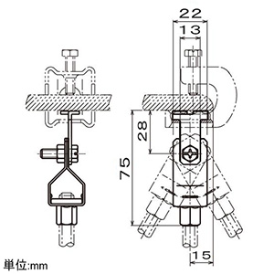 ネグロス電工 【販売終了】【ケース販売特価 10個セット】一般形鋼用吊りボルト支持金具 《パイラック&#174;》 適合ボルトW3/8 パイラック本体用先付タイプ 【ケース販売特価 10個セット】一般形鋼用吊りボルト支持金具 《パイラック&#174;》 適合ボルトW3/8 パイラック本体用先付タイプ PNH3-W3_set 画像3