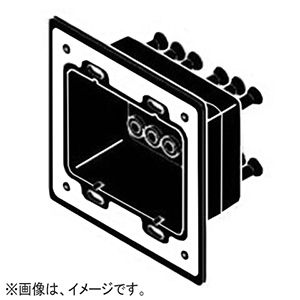 ネグロス電工 【販売終了】高気密型クリーンルーム内ボックス防塵パッキン 《ルフトロック&#174;》 軽量間仕切り用 角形 スイッチ・コンセント2個用 CR45WR16