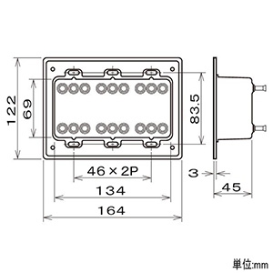 ネグロス電工 【販売終了】高気密型クリーンルーム内ボックス防塵パッキン 《ルフトロック&#174;》 軽量間仕切り用 大角形 スイッチ・コンセント3個用 高気密型クリーンルーム内ボックス防塵パッキン 《ルフトロック&#174;》 軽量間仕切り用 大角形 スイッチ・コンセント3個用 CR45-3F 画像2