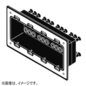 ネグロス電工 【販売終了】高気密型クリーンルーム内ボックス防塵パッキン 《ルフトロック&#174;》 軽量間仕切り用 大角形 スイッチ・コンセント4個用 CR45-4F