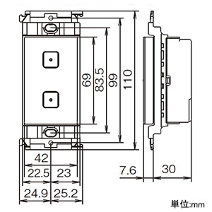 パナソニック タッチダブルスイッチ 受信器 お好み点灯(適合LED専用1.6A)・入/切 マットホワイト タッチダブルスイッチ 受信器 お好み点灯(適合LED専用1.6A)・入/切 マットホワイト WTY5332W 画像2