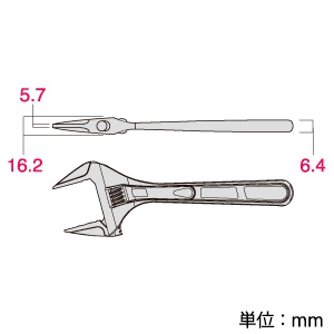 フジ矢 ライトモンキー 最大開口0〜43mm サイズ256mm グリップ付 ライトモンキー 最大開口0〜43mm サイズ256mm グリップ付 FLA-43G-F 画像2