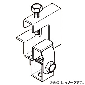 ネグロス電工 【販売終了】【ケース販売特価 50個セット】一般形鋼・リップみぞ形鋼用吊りボルト支持金具 W3/8・M10・W1/2・M12 フランジ厚3〜24mm 電気亜鉛めっき HB1FN_set