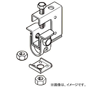 ネグロス電工 【販売終了】【ケース販売特価 50個セット】一般形鋼・リップみぞ形鋼用吊りボルト支持金具 W3/8 フランジ厚3〜20mm 電気亜鉛めっき HB1S-W3_set