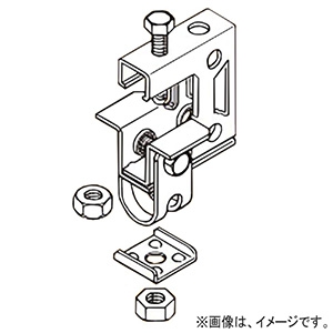 ネグロス電工 【販売終了】【ケース販売特価 50個セット】一般形鋼・リップみぞ形鋼用吊りボルト支持金具 W3/8 フランジ厚3〜24mm 電気亜鉛めっき HB2-W3_set