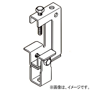 【販売終了】一般形鋼用吊りボルト支持金具 W3/8・M10・W1/2・M12 フランジ厚40〜70mm 電気亜鉛めっき HB4