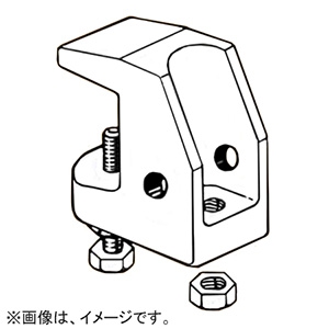 【販売終了】【ケース販売特価 50個セット】一般形鋼用吊りボルト支持金具 タップ付・強力タイプ W3/8 フランジ厚5〜30mm 電気亜鉛めっき  HB50-W3_set