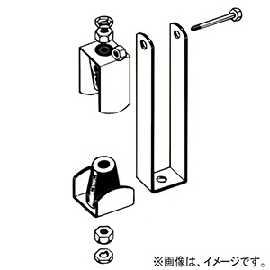 ネグロス電工 【販売終了】HB50-W□用下部金具 防振タイプ W3/8 電気亜鉛めっき HB503-W3