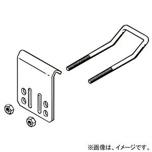 ネグロス電工 【販売終了】HB50-W□用補強金具 アングル用 50×50・65×65 電気亜鉛めっき HB50RL1