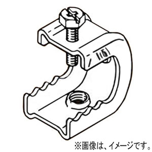 ネグロス電工 【販売終了】一般形鋼用吊りボルト支持金具 タップ付タイプ W3/8 フランジ厚9〜24mm 溶融亜鉛めっき仕上 Z-PH1WT-W3