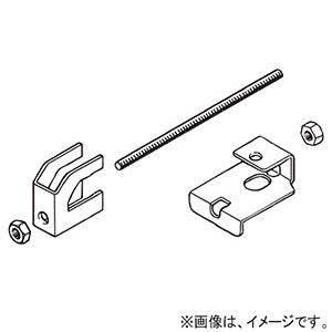 ネグロス電工 【販売終了】パイラック用補強金具 H形鋼用 全ねじM6×90 フランジ幅75〜90mm 溶融亜鉛めっき仕上 Z-PHRH7590