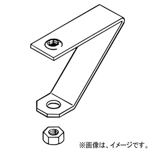 ネグロス電工 【販売終了】アングル用吊りボルト支持金具 タップ付タイプ W3/8 50×50 溶融亜鉛めっき仕上 Z-LYF50H-W3