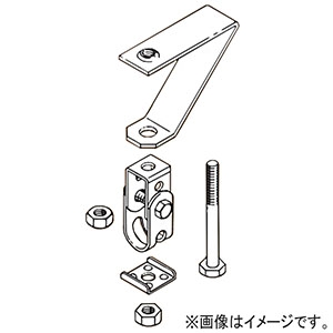 ネグロス電工 【販売終了】アングル用吊りボルト支持金具 六角W3/8×75 W3/8 50×50 電気亜鉛めっき LYF50S