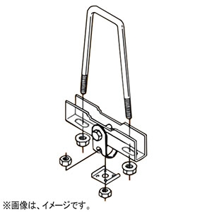 ネグロス電工 【販売終了】みぞ形鋼用吊りボルト支持金具 W3/8 75×40 GCS75S-W3