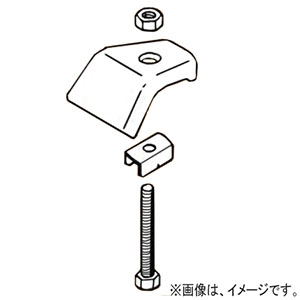 【販売終了】H形鋼用吊りボルト支持金具 強力タイプ フランジ幅100〜400mm フランジ厚28〜50mm 電気亜鉛めっき BHIPH