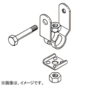 ネグロス電工 【販売終了】H形鋼用吊りボルト支持金具 円錐方向タイプ W3/8 D1A 電気亜鉛めっき BHD1S-W3