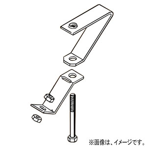 ネグロス電工 【販売終了】【ケース販売特価 20個セット】アングル用吊りボルト振れ止め金具 W3/8 50×50 六角ボルト75mm 電気亜鉛めっき LYF50_set