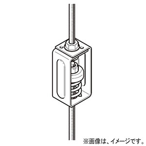 ネグロス電工 【販売終了】吊りボルト中間用防振タンバックル 防振ばねタイプ W3/8 1箇所当たりの積載質量〜60kg 赤 SAU6S-W3