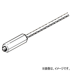 ネグロス電工 【販売終了】ワイヤーロープ 《ラインロック&#174;》 ワイヤー径φ3.0mm 長さ2m 片側鋼球付 2本入 W30B200S