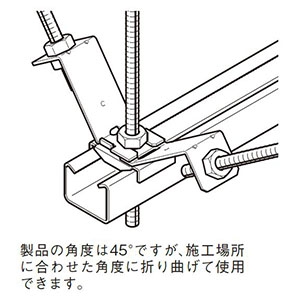 ネグロス電工 【販売終了】振れ止め金具 《ワールドダクター&#174;》 両側用 後施工タイプ W3/8 D1・2・3タイプ 溶融亜鉛めっき仕上 振れ止め金具 《ワールドダクター&#174;》 両側用 後施工タイプ W3/8 D1・2・3タイプ 溶融亜鉛めっき仕上 Z-DYF4-W3 画像2