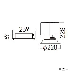 パナソニック LEDダウンライト LED2000形 HID400形器具相当 埋込穴φ200 プレーン 調光タイプ 温白色 拡散55° LEDダウンライト LED2000形 HID400形器具相当 埋込穴φ200 プレーン 調光タイプ 温白色 拡散55° XND9994SVKLR9 画像2