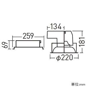 パナソニック LEDダウンライト LED1500形 HID300形器具相当 埋込穴φ200 プレーン 調光タイプ 温白色 拡散55° LEDダウンライト LED1500形 HID300形器具相当 埋込穴φ200 プレーン 調光タイプ 温白色 拡散55° XND9984SVKLR9 画像2