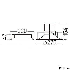 LEDダウンライト LED550形 FHT42形×3灯器具相当 埋込穴φ250 調光タイプ 昼白色 拡散85° XND5591SNLZ9