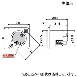 アメリカン電機 機器用アウトレット&trade; 引掛形 2P 15A 250V 圧着端子式 機器用アウトレット&trade; 引掛形 2P 15A 250V 圧着端子式 2127 画像2