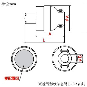 アメリカン電機 さし込みプラグ 平刃形 3P 50A 250V 圧着端子式 ゴムカバータイプ さし込みプラグ 平刃形 3P 50A 250V 圧着端子式 ゴムカバータイプ R532 画像2