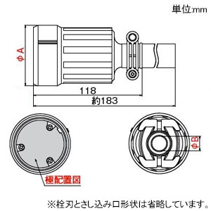 アメリカン電機 防水形コードコネクタボディ 引掛形 3P 30A 250V 圧着端子式・引締式 ゴムカバータイプ 防水形コードコネクタボディ 引掛形 3P 30A 250V 圧着端子式・引締式 ゴムカバータイプ 3324RW 画像2