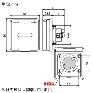 3115NW (アメリカン電機)｜フランジインレット｜配線器具｜電材堂【公式】