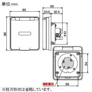 3225NW-L6 (アメリカン電機)｜フランジインレット｜配線器具｜電材堂