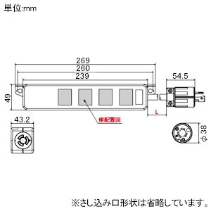 アメリカン電機 マルチユースOAタップ&trade; コードセットタイプ 抜止形・4ヶ口/引掛形・1ヶ口 接地形2P 15A 125V コード長1.5m 引掛形プラグ マルチユースOAタップ&trade; コードセットタイプ 抜止形・4ヶ口/引掛形・1ヶ口 接地形2P 15A 125V コード長1.5m 引掛形プラグ KC1135JT(1.5M) 画像2