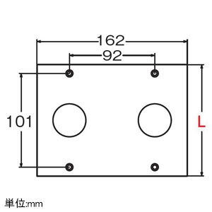 アメリカン電機 埋込コンセント用プレート 引掛形・抜止形15A・20A用 3ヶ用ボックス用 φ35.5穴×2ヶ 新金属製 取付ねじピッチ101mm 埋込コンセント用プレート 引掛形・抜止形15A・20A用 3ヶ用ボックス用 φ35.5穴×2ヶ 新金属製 取付ねじピッチ101mm 1141-2A 画像2