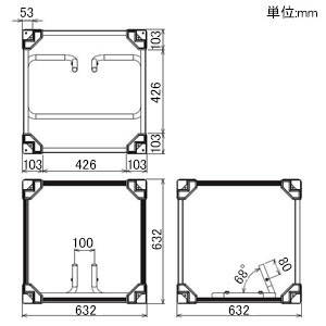 トラスコ中山 キューブフレーム 全閉式工場扇ゼフィール用 キューブフレーム 全閉式工場扇ゼフィール用 TFZP-Z 画像2