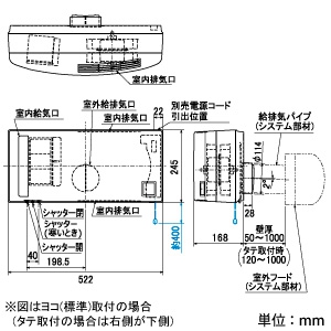 VL-08S3 (三菱)｜準寒冷地・温暖地仕様｜換気扇｜電材堂【公式】