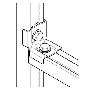 ネグロス電工 【在庫限り】中間支持金具 《ワールドダクター&#174;》 D1・2兼用タイプ 電気亜鉛めっき 中間支持金具 《ワールドダクター&#174;》 D1・2兼用タイプ 電気亜鉛めっき GS1M 画像2