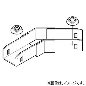 ネグロス電工 【販売終了】エルボ 《レースウェイ》 45°水平角度付 30型 DP1タイプ 電気亜鉛めっき 銀 DL145