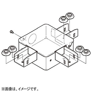 【販売終了】ジャンクションボックス 《レースウェイ》 三方出 30型・標準 DP1タイプ 電気亜鉛めっき 銀 DB1T