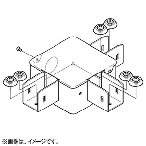 ネグロス電工 【販売終了】ジャンクションボックス 《レースウェイ》 三方出 45型・標準 DP2タイプ 電気亜鉛めっき 銀 DB2T