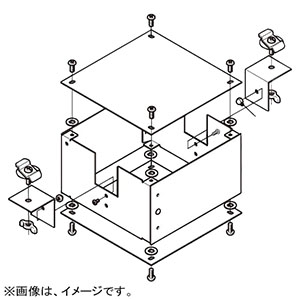 ネグロス電工 【販売終了】ジャンクションボックス 《レースウェイ》 取付自在タイプ 二方出 30・45型 DP1・2兼用 電気亜鉛めっき 銀 DBTJ2