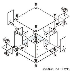 ネグロス電工 【販売終了】ジャンクションボックス 《レースウェイ》 取付自在・分岐タイプ 30・45型 DP1・2兼用 電気亜鉛めっき 銀 DBTJ2F