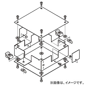 ネグロス電工 【販売終了】ジャンクションボックス 《レースウェイ》 取付自在・分岐タイプ 30型 DP1タイプ 電気亜鉛めっき 銀 DBTJ1C