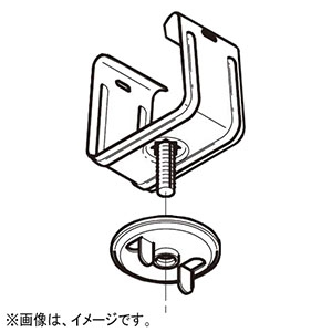 ネグロス電工 【販売終了】開口上向き用器具取付金具 《レースウェイ》 30型 DP1タイプ M6 塗装 P-DK1UK-6