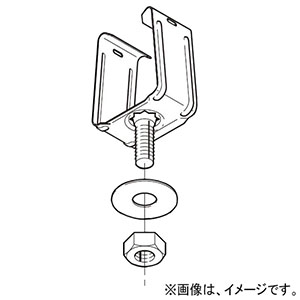 ネグロス電工 【販売終了】開口上向き用器具取付金具 《レースウェイ》 45型 DP2タイプ W3/8 ダクロタイズド塗装 DK2UK-9