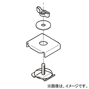 ネグロス電工 【販売終了】【ケース販売特価 10個セット】器具取付金具用補助金具 《レースウェイ》 開口上向き用 30・45型 DP1・2兼用 電気亜鉛めっき 銀 DK1UKB_set