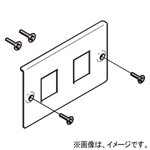 ネグロス電工 【販売終了】【受注生産品】コンセントプレート 《サスウェイ&#174;》 大角形2個用 S-CP2F