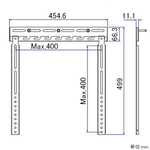 サンコー 【限定特価】大型TV壁掛け金具 32〜55インチ対応 耐荷重50kg 大型TV壁掛け金具 32〜55インチ対応 耐荷重50kg MARM9530B 画像2