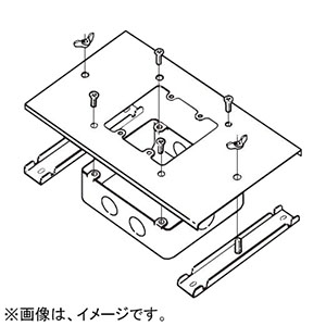 ネグロス電工 【販売終了】【受注生産品】埋込型コンセントボックス 《ダクト》 2個用 DP18タイプ DBC18B2