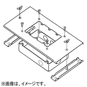 ネグロス電工 【販売終了】【受注生産品】埋込型コンセントボックス 《ダクト》 3個用 DP18タイプ DBC18B3